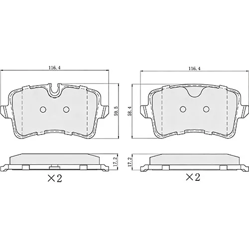D1547 Ceramic Brake Pad for Audi